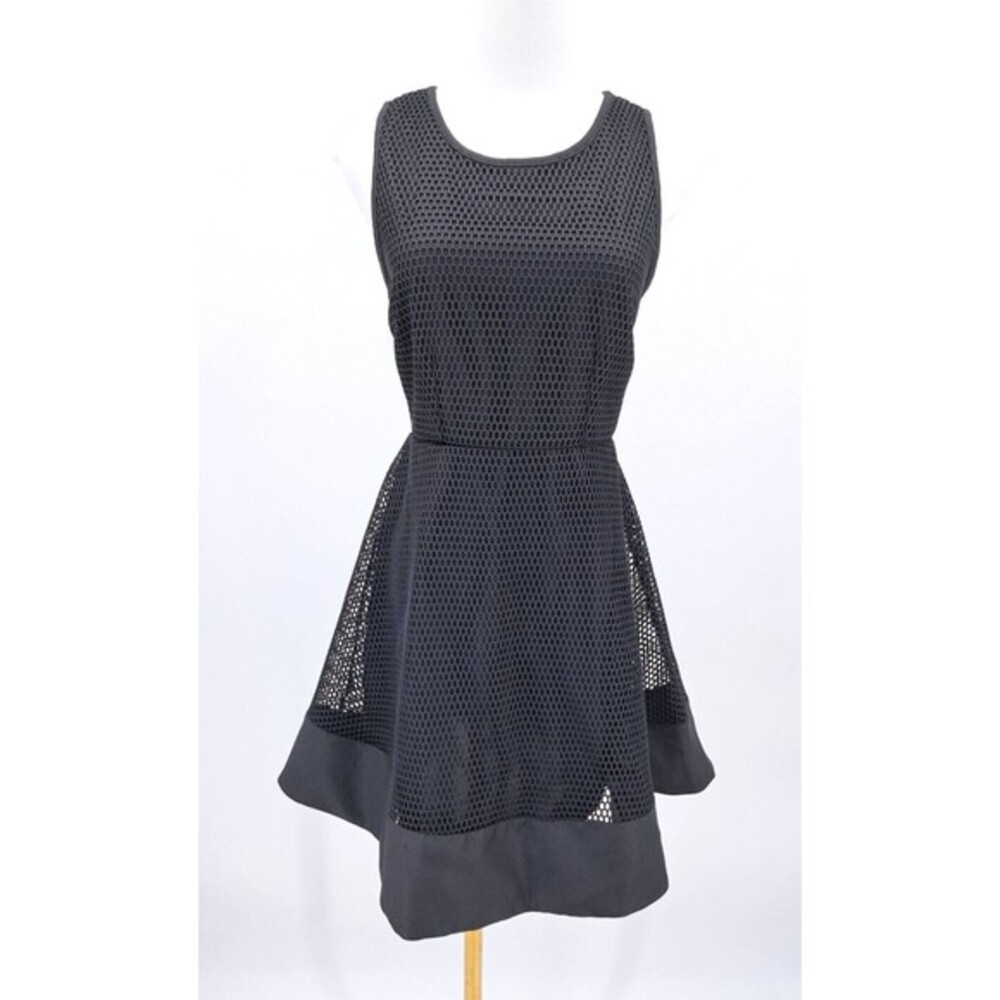 Romeo & Juliet Black A‎ Line Dress Size Large Sleeveless Sheer Netting